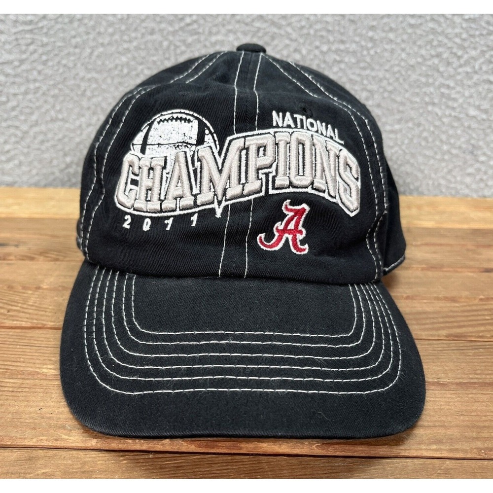 Alabama Crimson Tide Hat Adult Black Strap Back Cap‎ NCAA College University